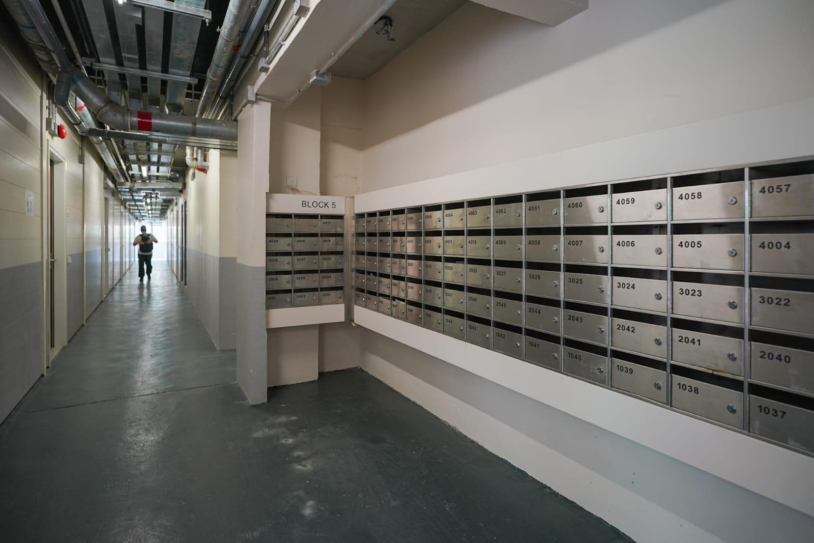 林鄭月娥及陳帆出席參觀元朗過渡性房屋項目「博愛江夏圍村」第一期單位。(李睿哲攝)