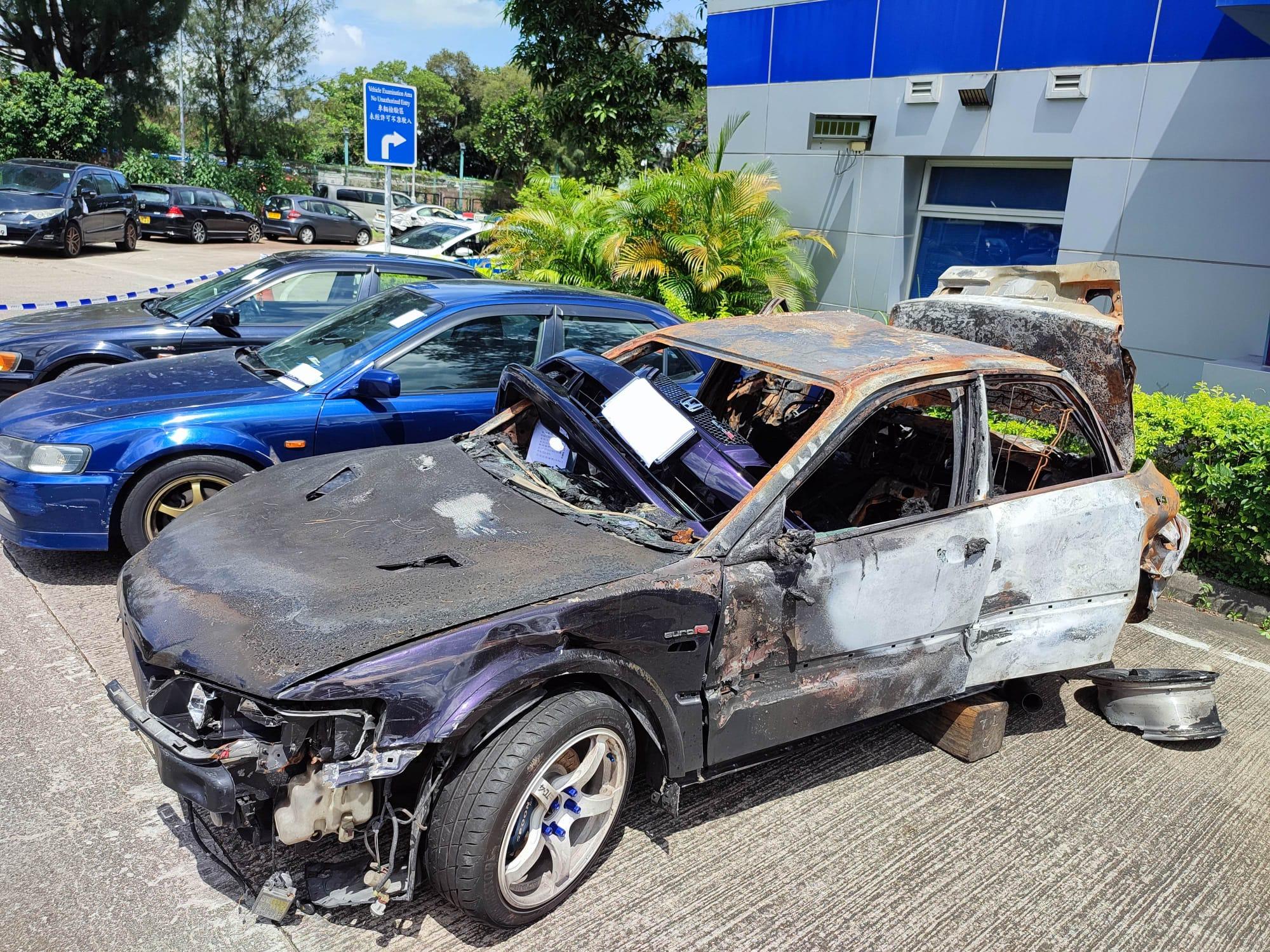 非法賽車釀火燒車後不顧而去 警拘6人涉危駕及誤導警員