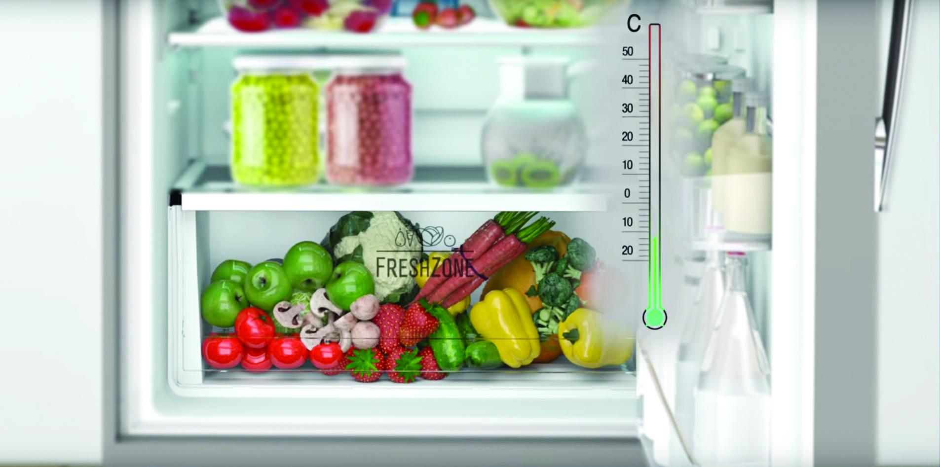 「NutriFresh™ 變頻壓縮機」能減低耗電量,同時令溫度波幅更穩定。