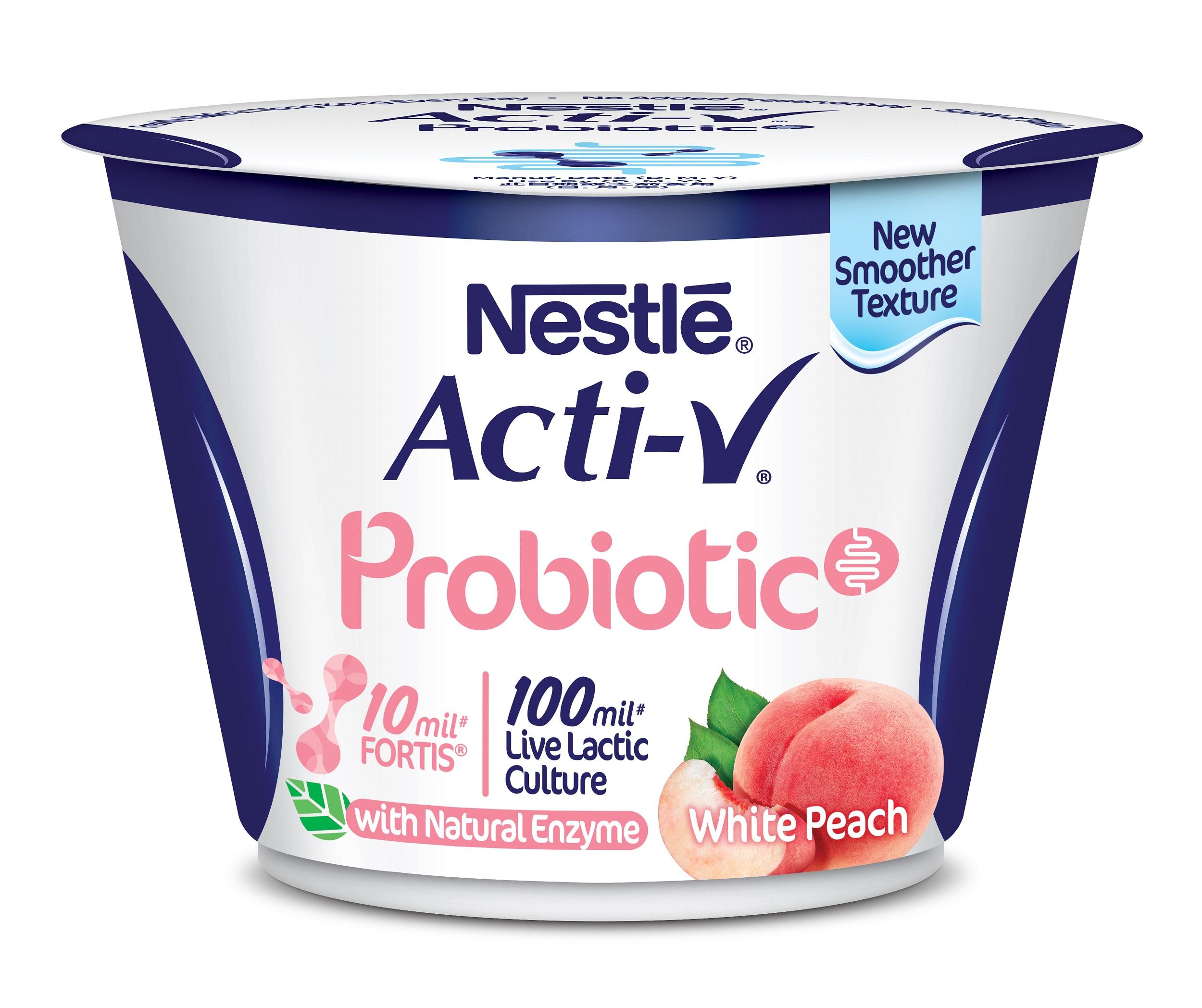 全新配方雀巢®ACTI-V®低脂乳酪 - 白桃味