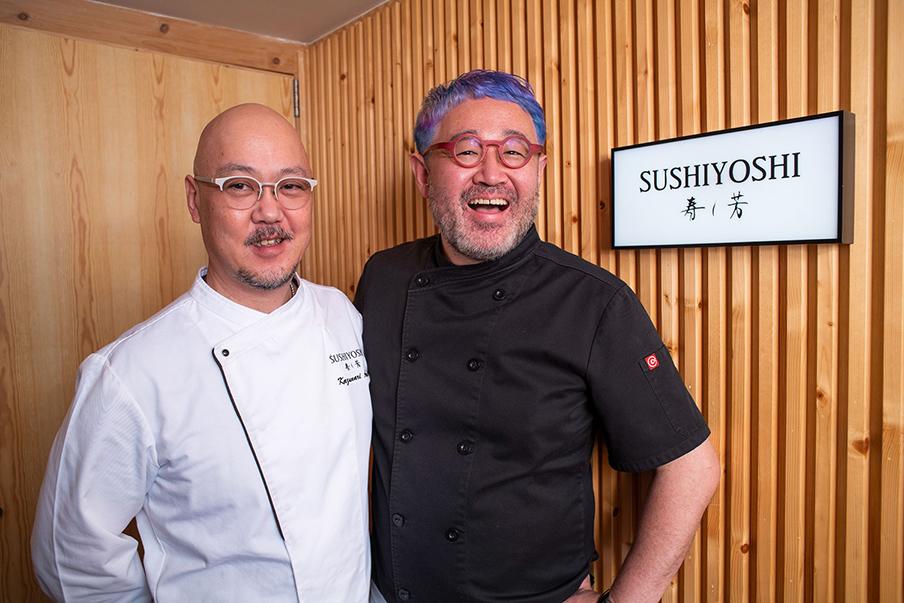 左起.香港店行政總廚Araki與壽司芳創辦人Hiroki