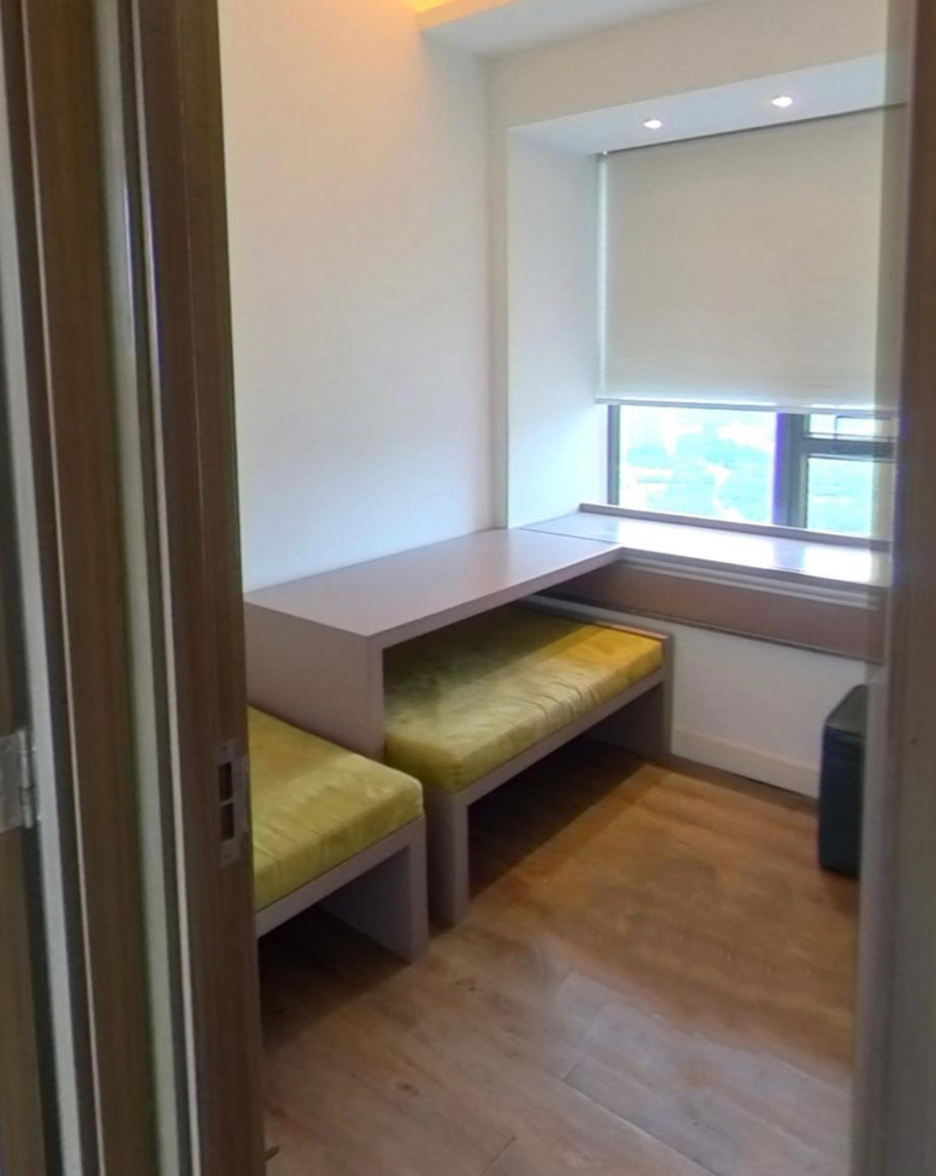 另一個睡房的窗台同樣設有儲物櫃,實用美觀。