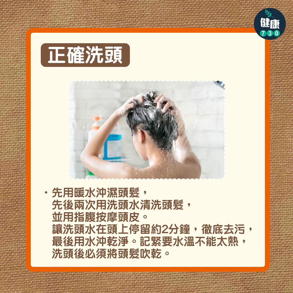 頭髮護理健康、防脫髮方法(am730製圖)