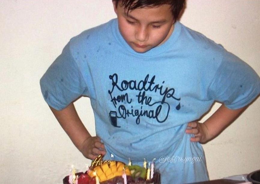 兒時的Jeffrey是肥仔一名,他笑言若可任他狂食,一個月可肥20公斤。