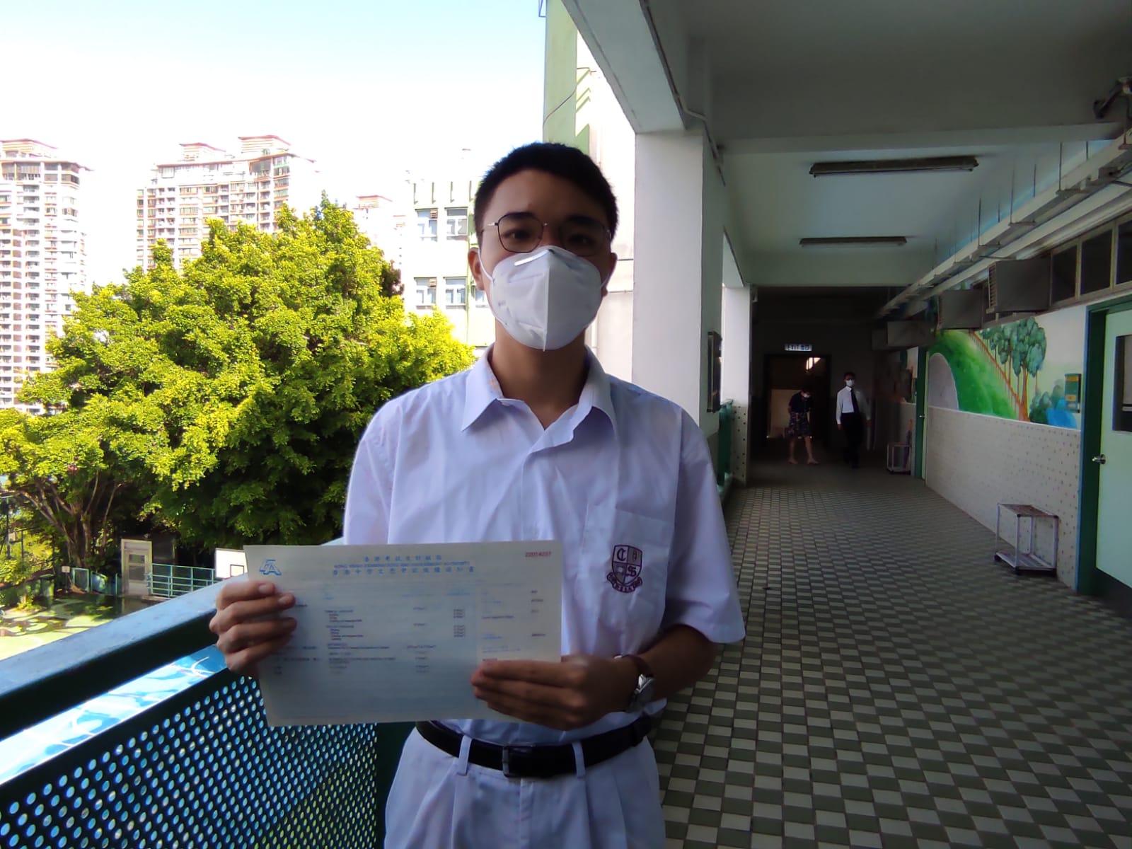 DSE放榜|何文田迦密首狀元曾志鵬備試「中招」 調整溫習步伐謝家人師友支持