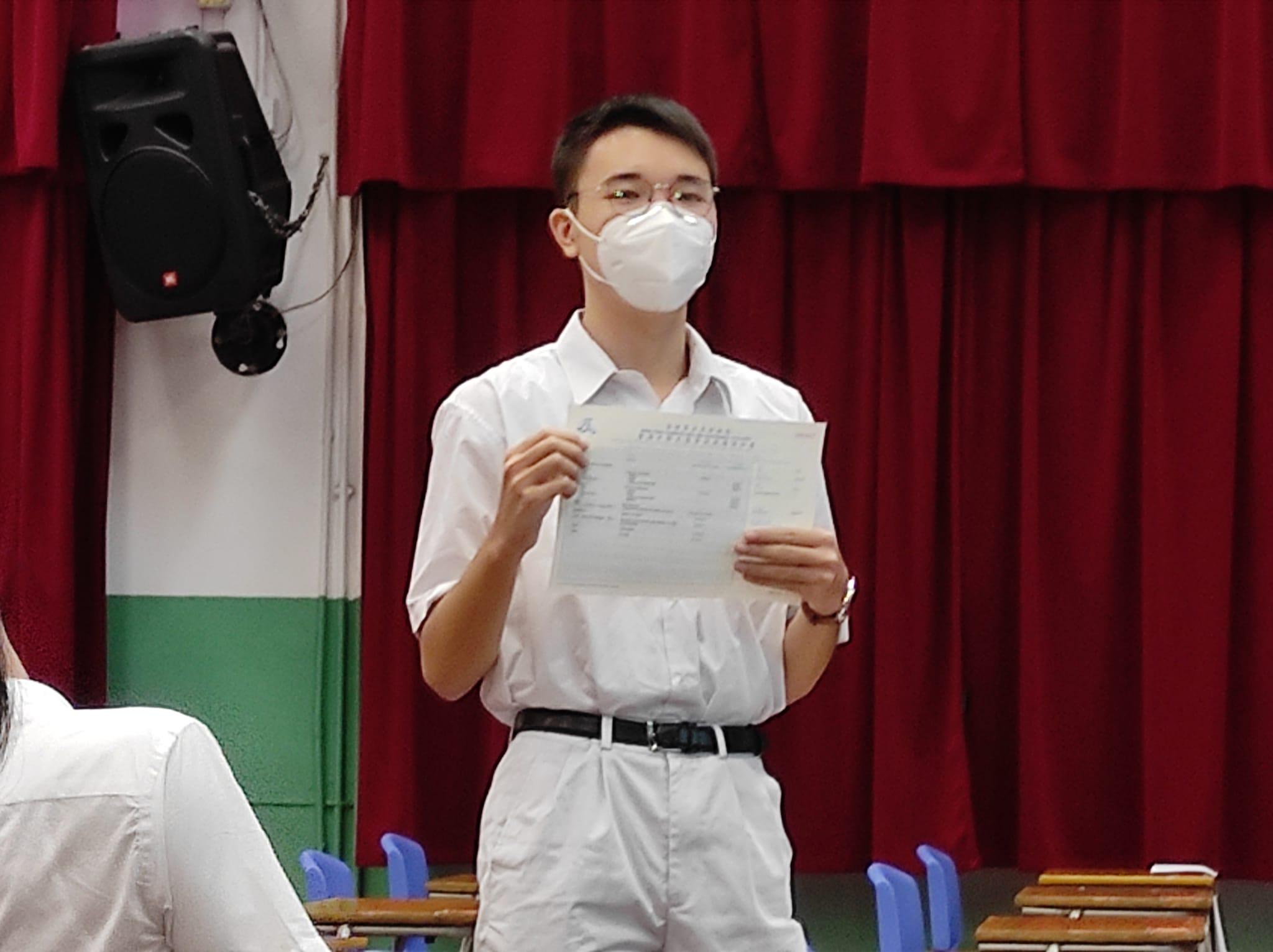 DSE放榜|何文田迦密首狀元曾志鵬備試「中招」 調整溫習步伐謝家人師友支持