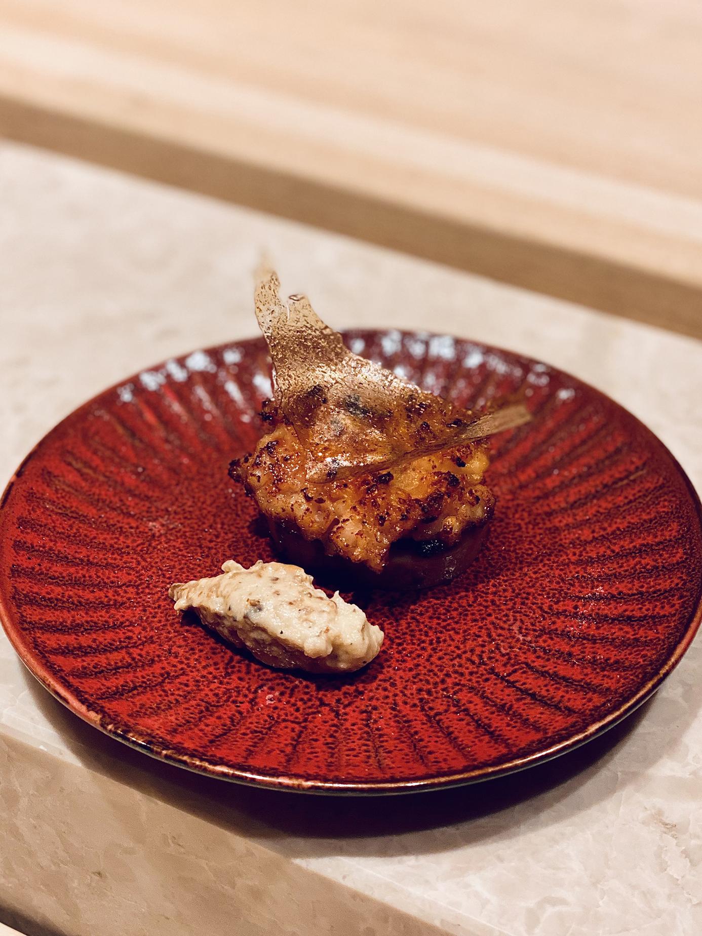 釀魷魚飯配香煎魷魚漢堡扒