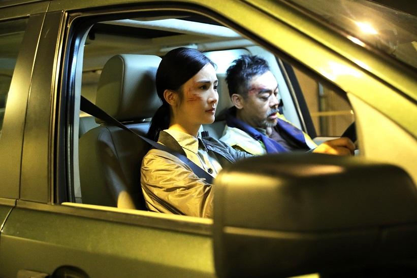 青雲與阿Sa拍飛車戲,共度生死關頭。