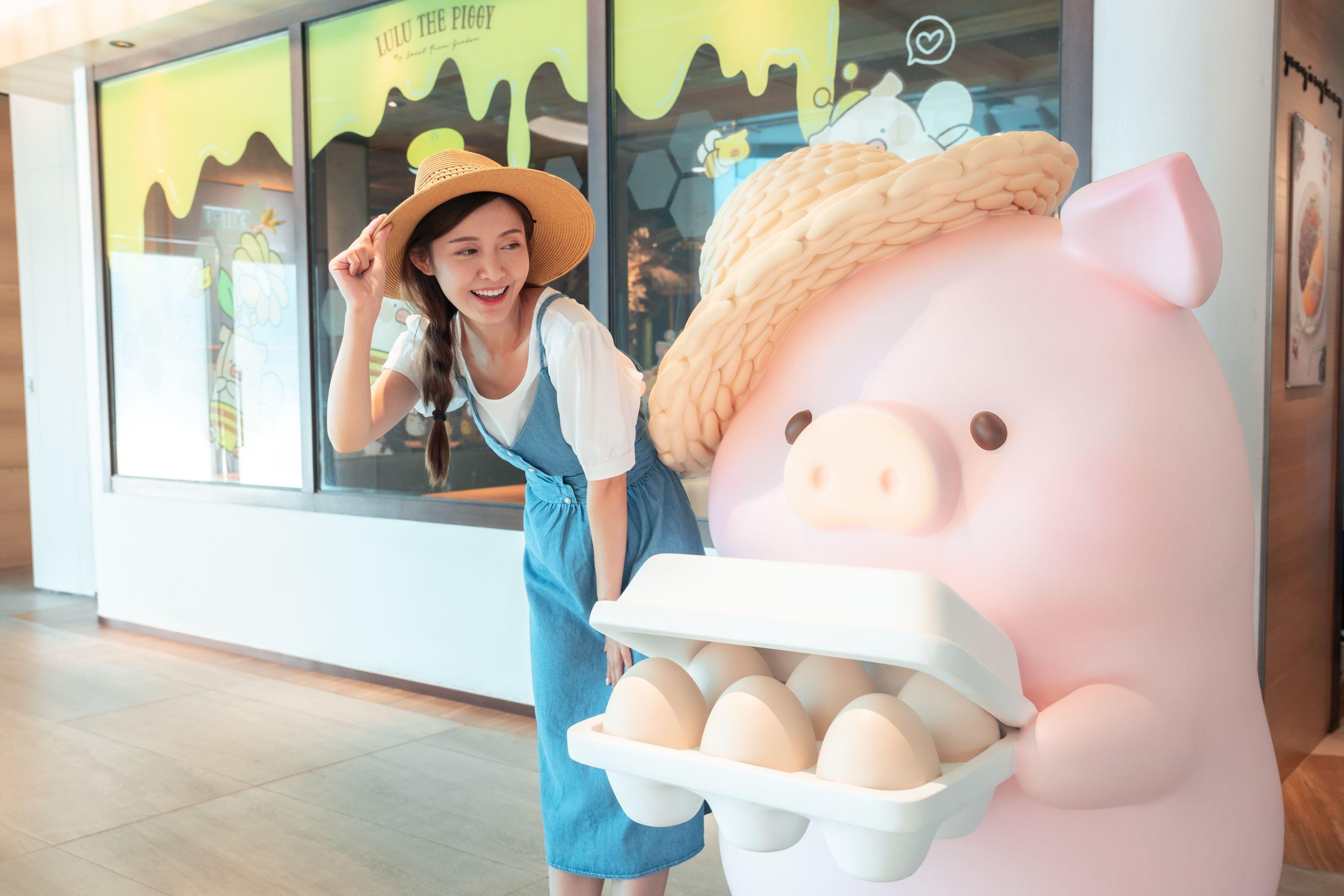 餐廳佈滿了LuLu豬農場造型裝飾