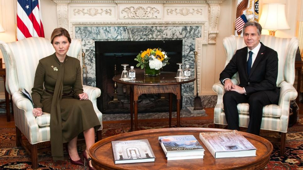 歐倫娜與布林肯會面。(Twitter)