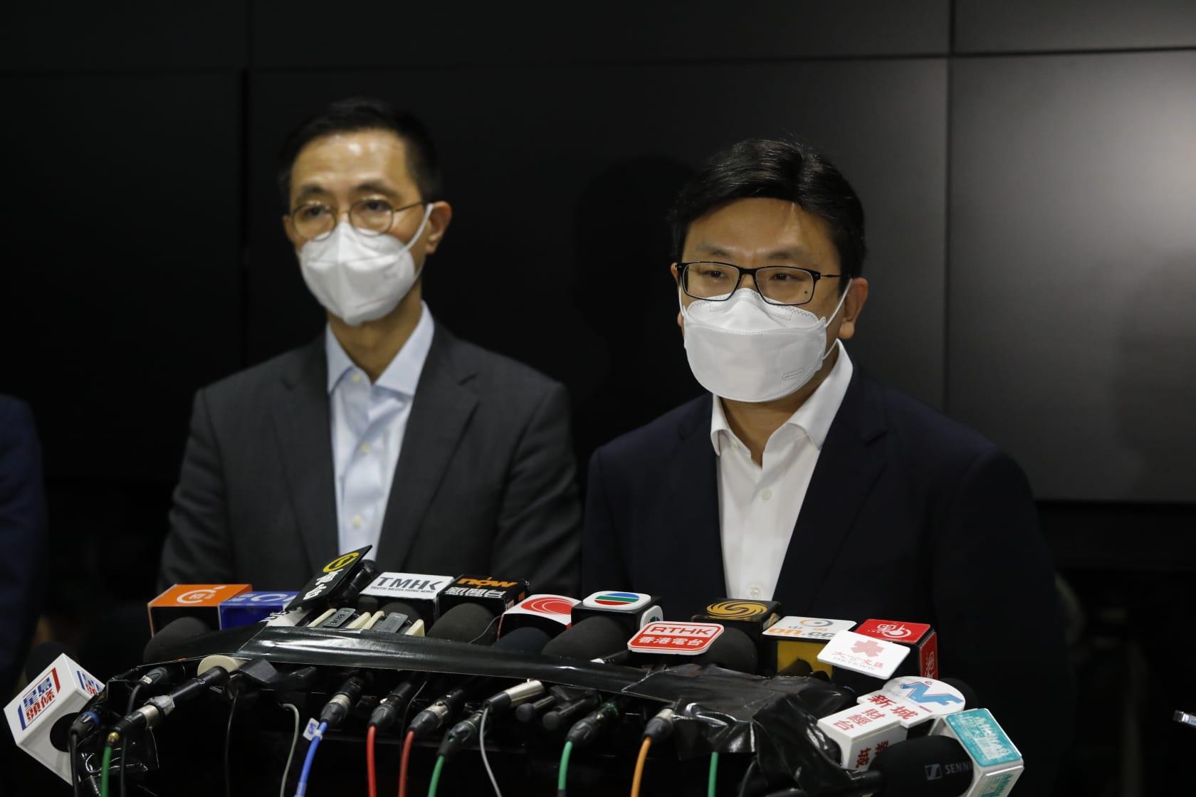 勞工及福利局局長孫玉菡再次對傷者表示慰問。(林俊源攝)