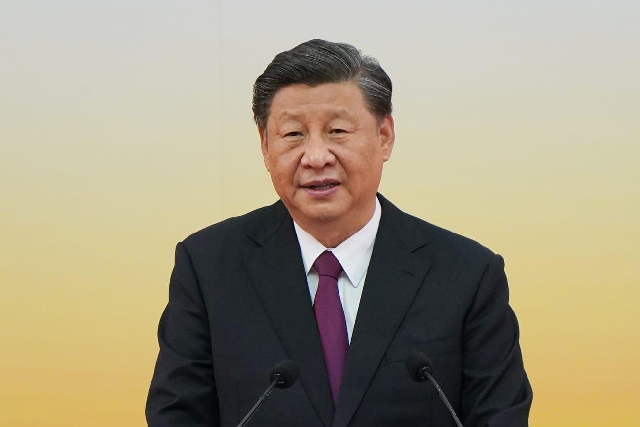 習近平指,希望令每個青年都投身建設美好香港行列,用火熱的青春書寫精彩人生。(李睿哲攝)