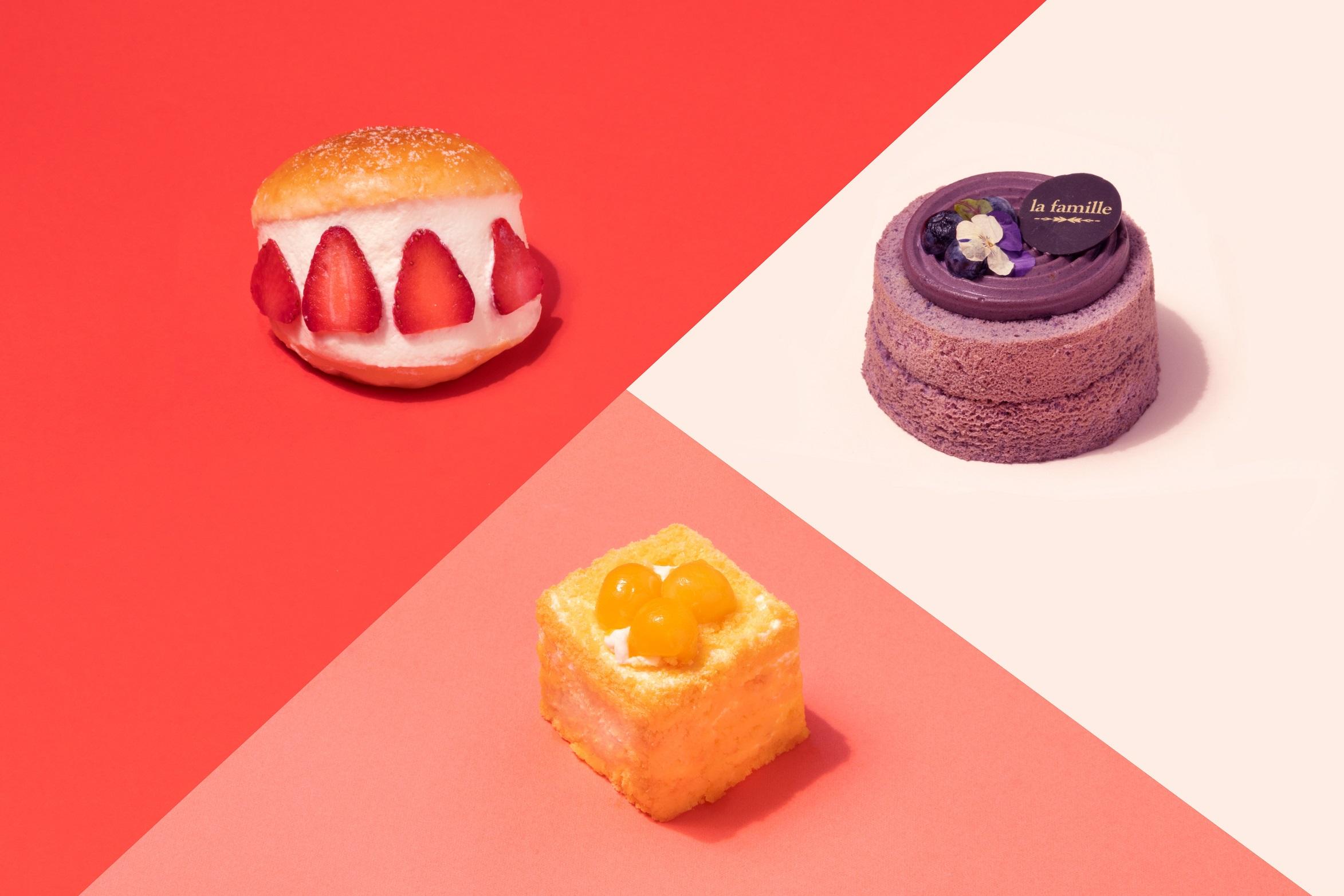 特選甜點組合 4│COVA PASTICCERIA & CONFETTERIA 件裝蛋糕/水果撻 (HK$48)、La Famille 戚風小蛋糕 (HK$67)、SAKImoto Bakery Maritozzo 意式忌廉包 (HK$40)