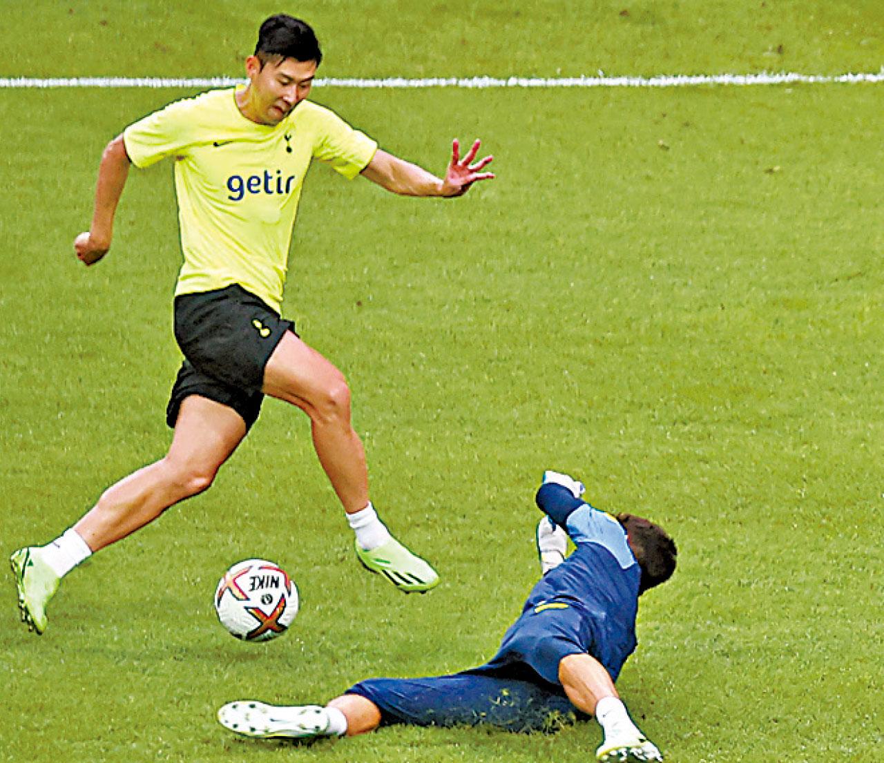 熱刺練兵鬥韓職 干地大讚孫興民