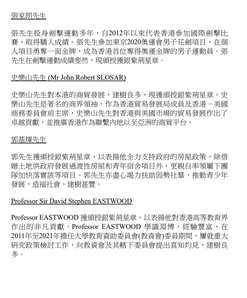 授勳2022|完整授勳名單