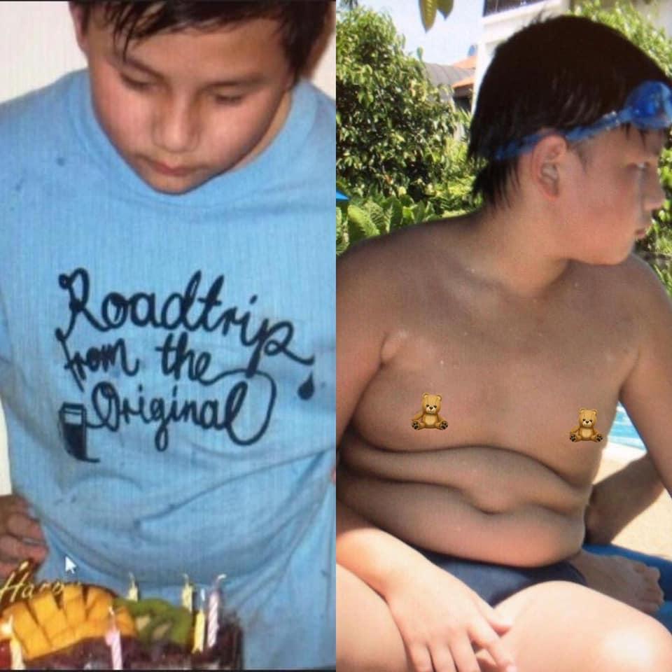 Jeffrey從小到大都是一名肥仔。