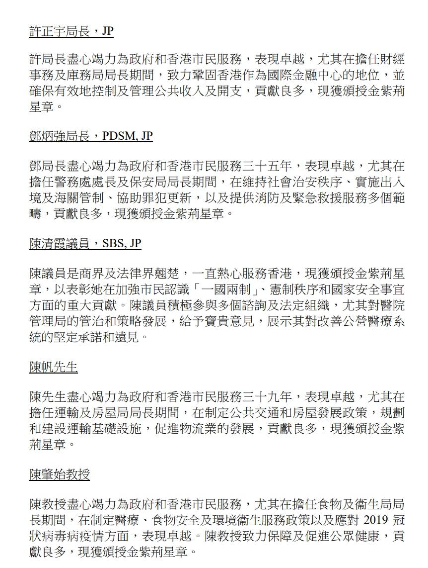 授勳2022|完整授勳名單