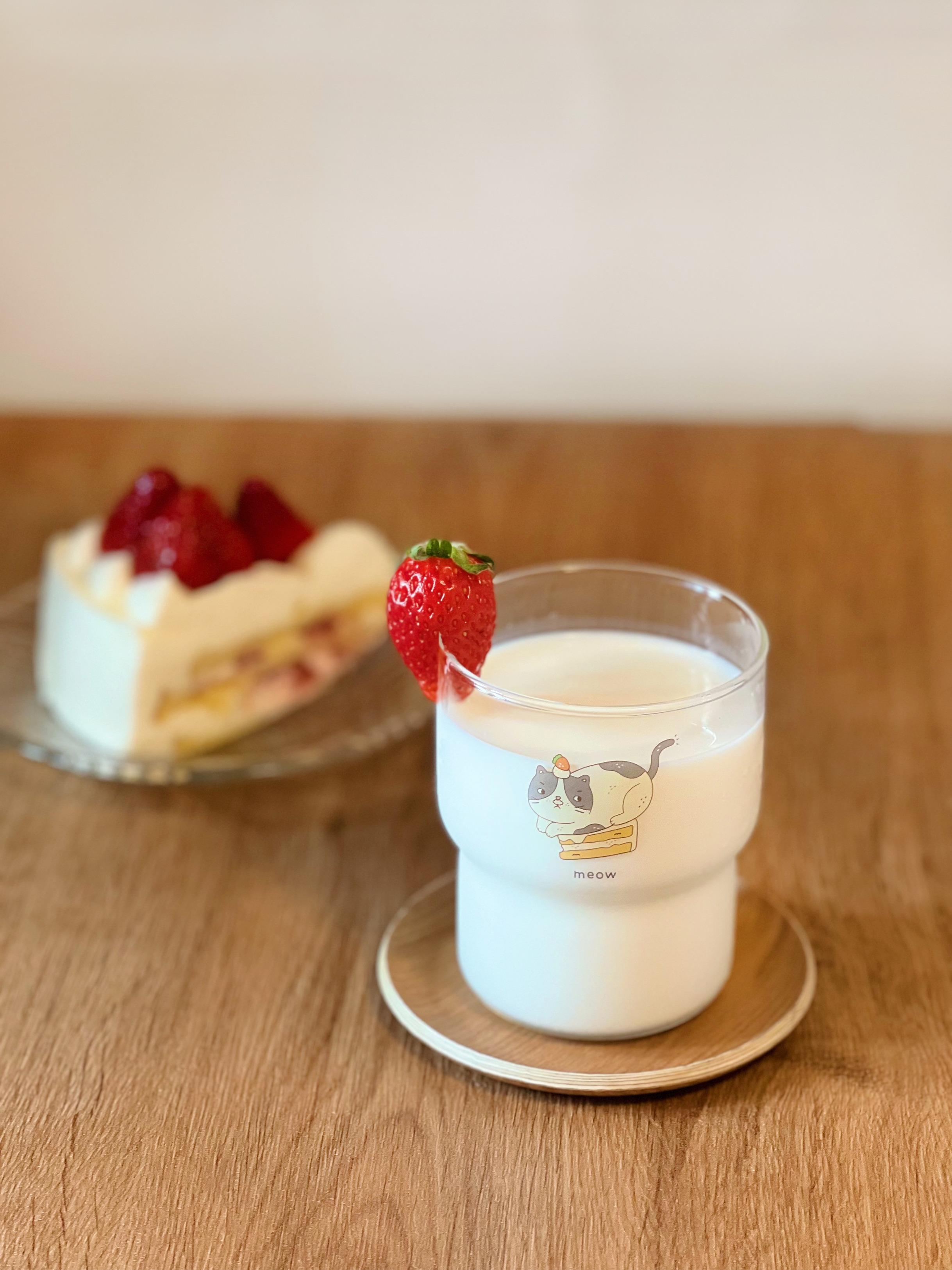 貓の喫茶店 玻璃牛奶杯 $198