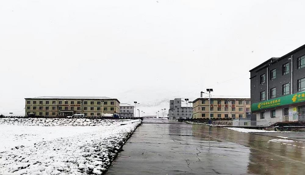 青海天峻縣罕有在三伏天落雪。(互聯網)