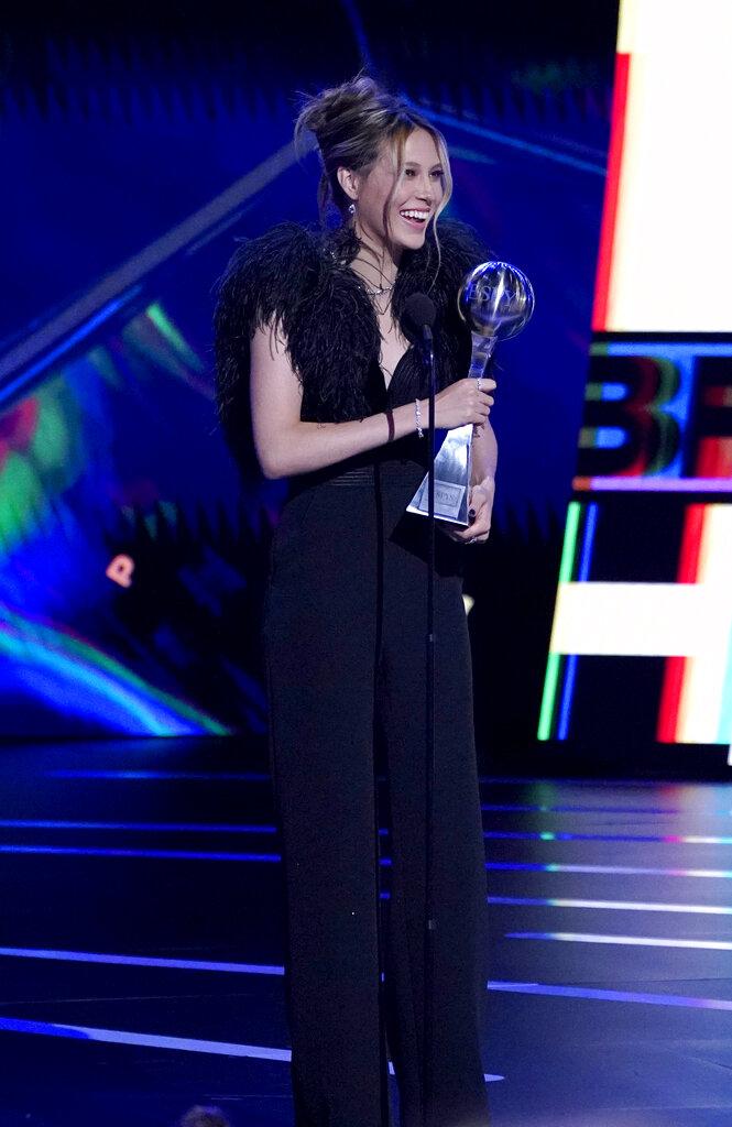 谷愛凌成第一個獲ESPYS頒獎的中國運動員。(美聯社)