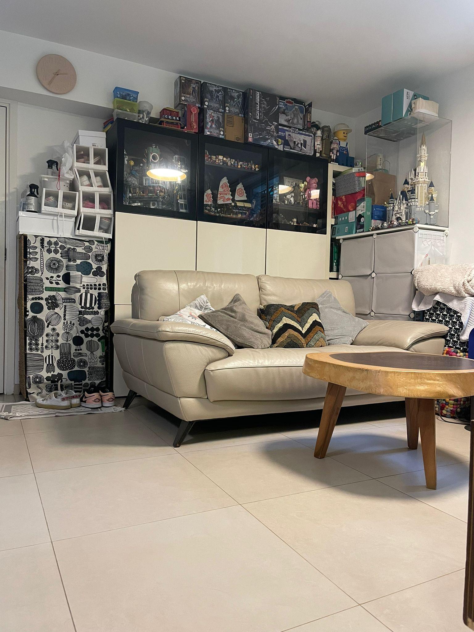 單位客廳裝修清雅。(代理提供相片)