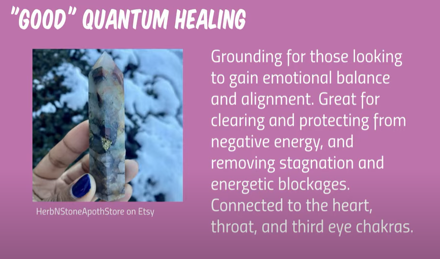 費里認為「量子晶石」等用後心安愉快,算是無傷大雅。(互聯網)