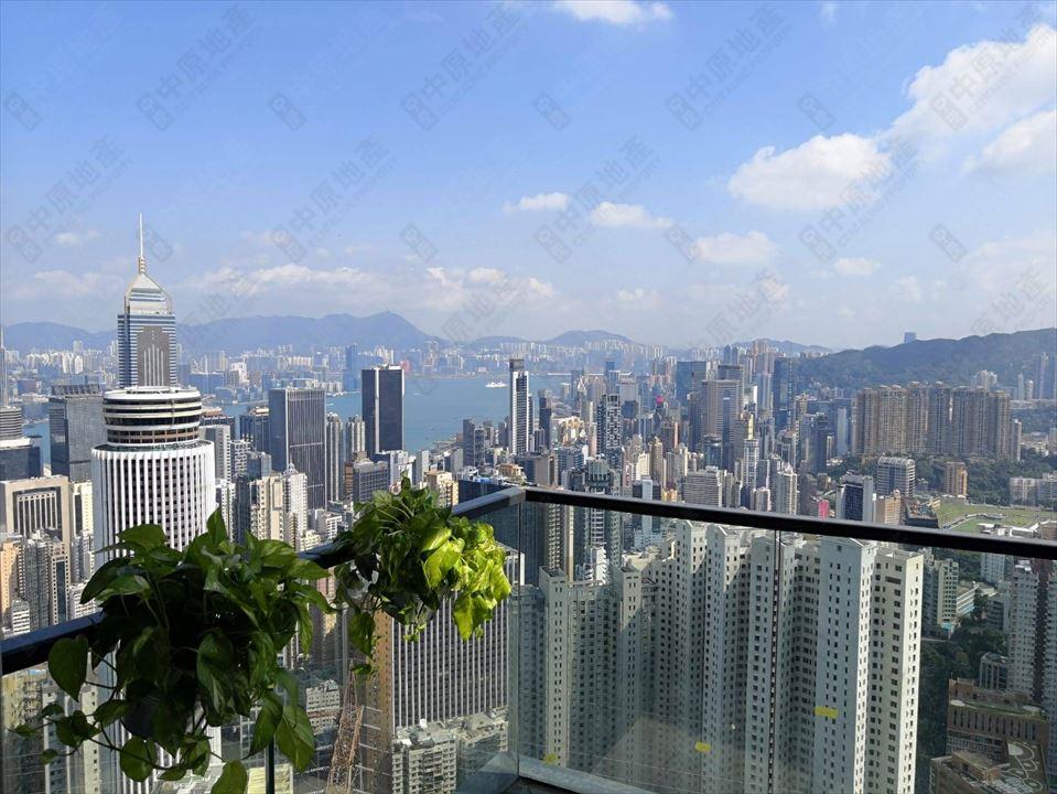 露台盡覽全港島及對岸九龍區景致。(代理提供相片)