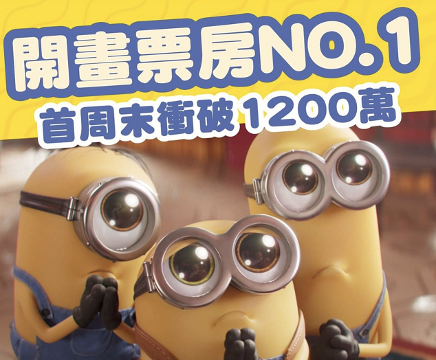 《迷你兵團2》周末票房破1,200萬