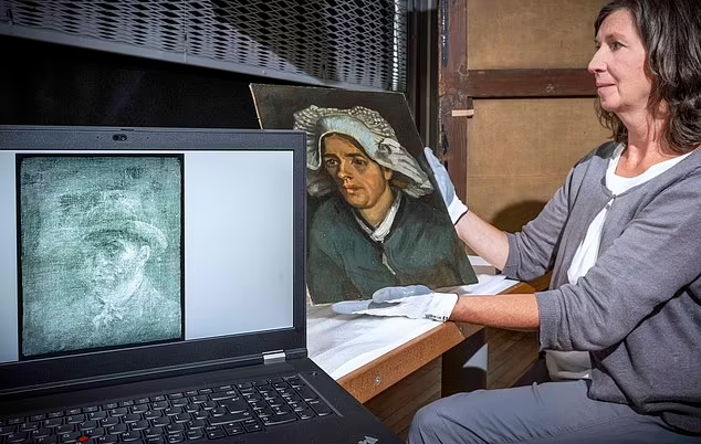 X光發現《Head Of A Peasant Woman》隱藏了梵高自畫像。(互聯網)