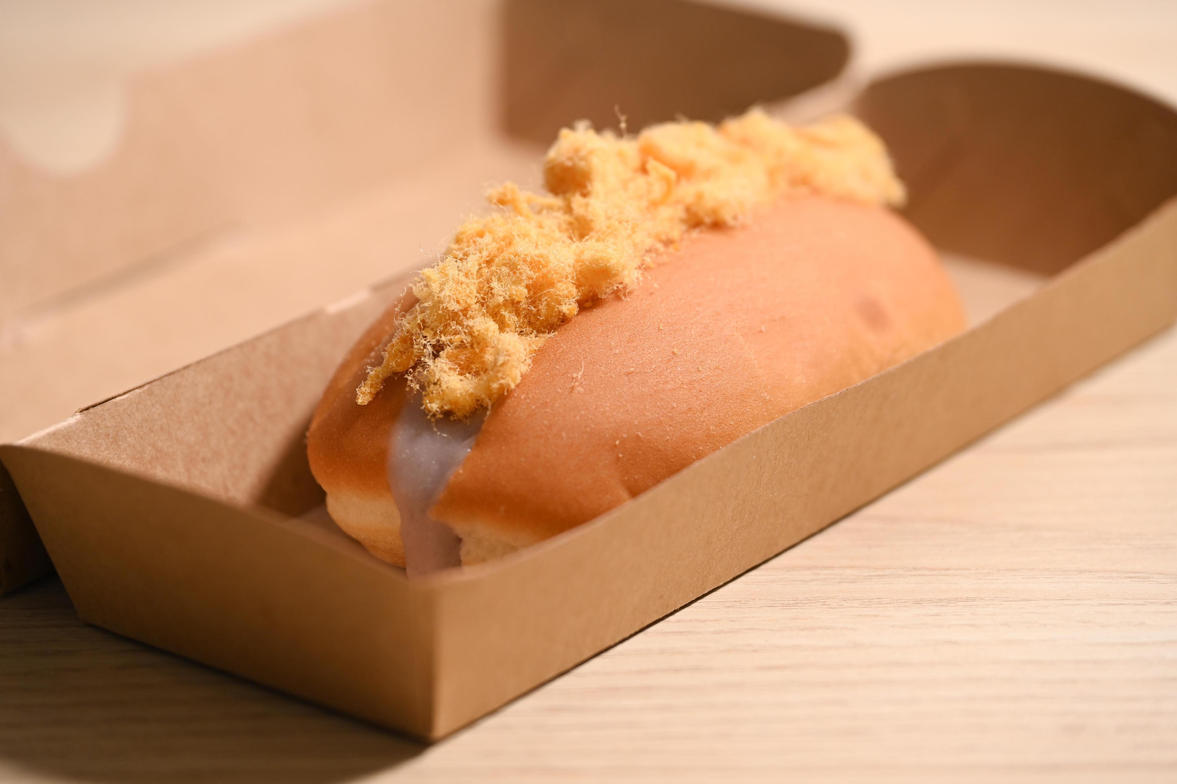 台式芋泥肉鬆熱狗