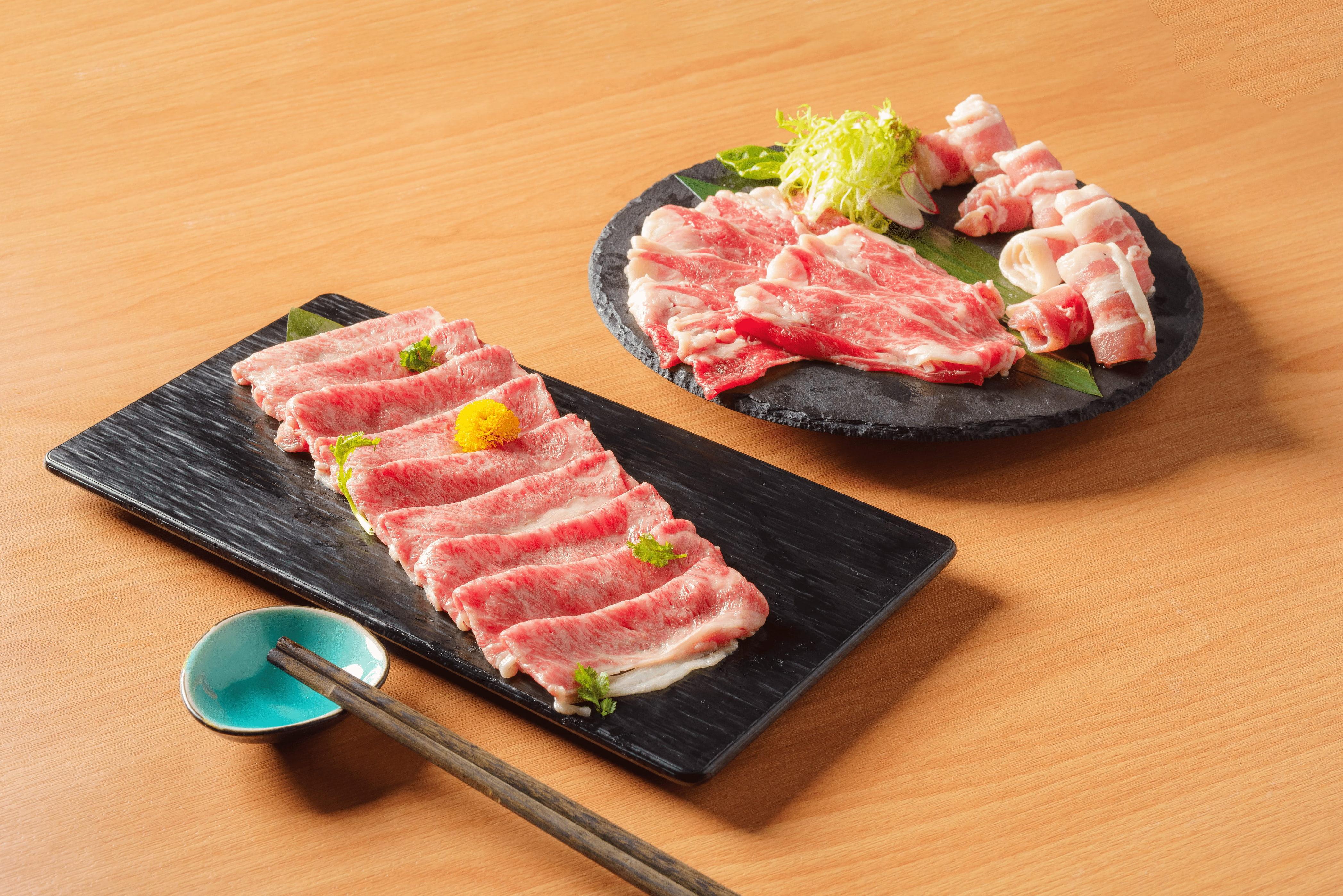 宮崎A4和牛, 美國肩胛牛小排, 鹿兒島豚腩