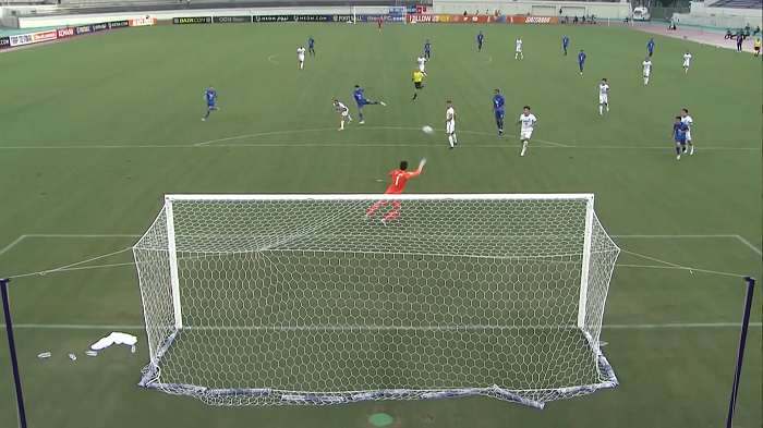 巴吞聯半場領先至2:0。(直播截圖)