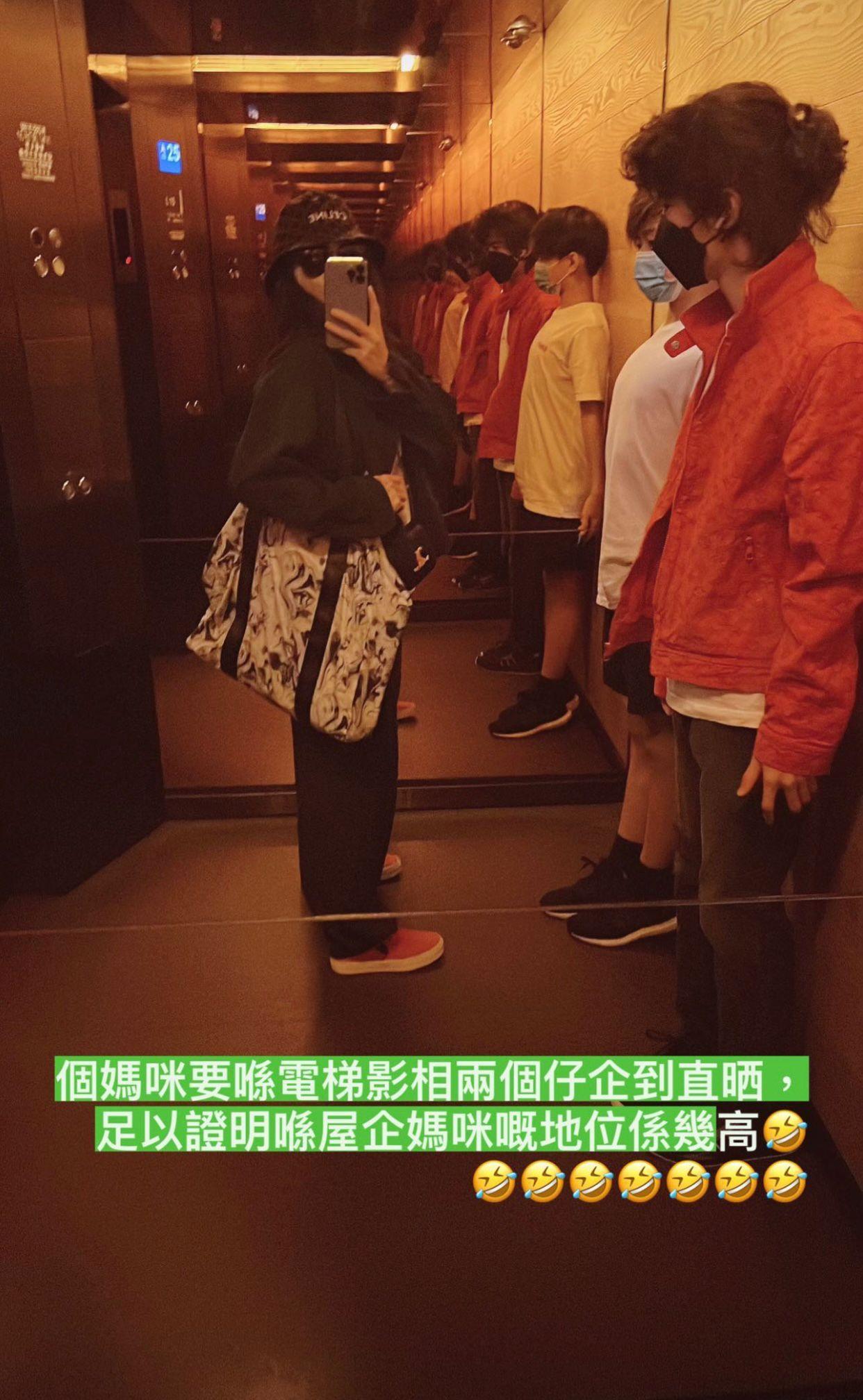 二仔Quintus都就快高過媽咪。