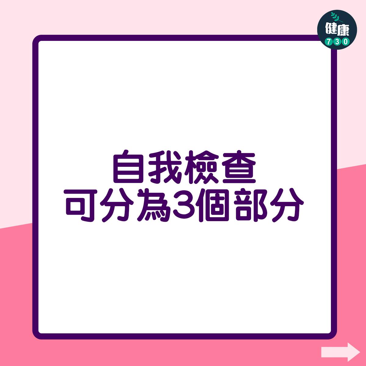 自我檢查可以分為3個部分