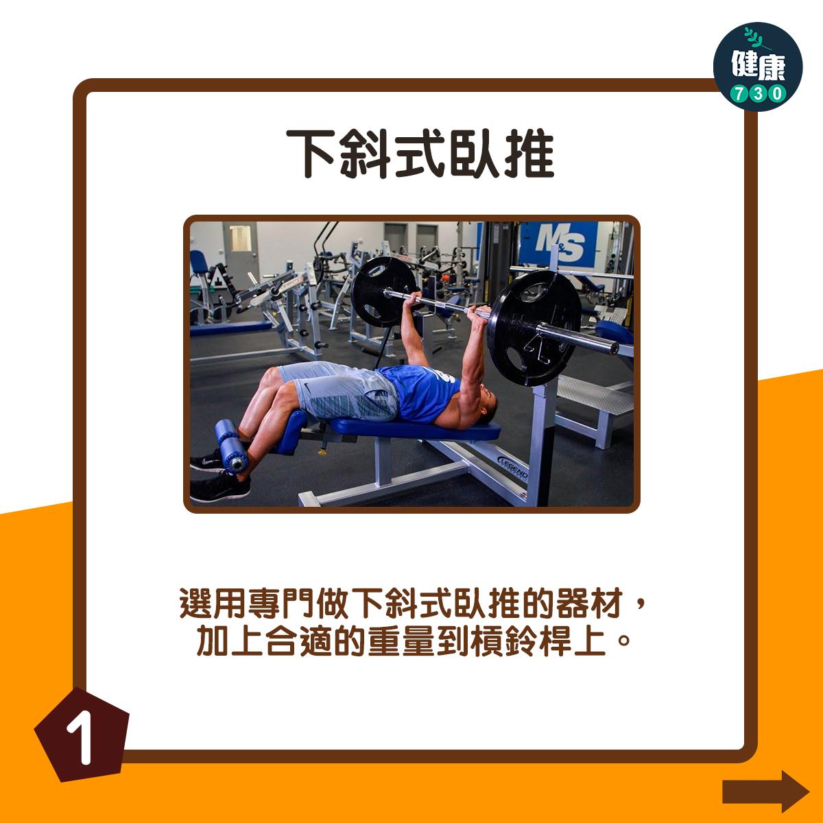 胸肌訓練|下斜式臥推(am730製圖)