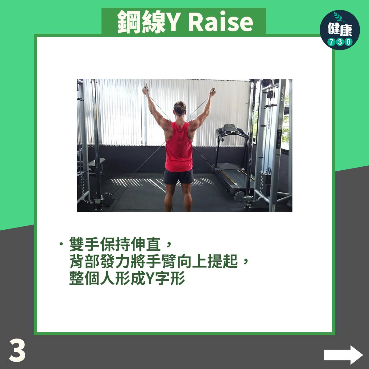 背肌訓練|鋼線Y Raise(am730製圖)