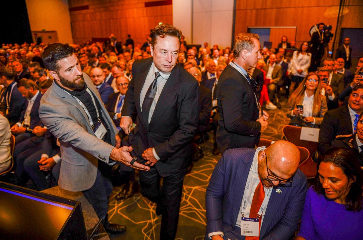 馬斯克出席斯塔萬格能源會議。(路透社)