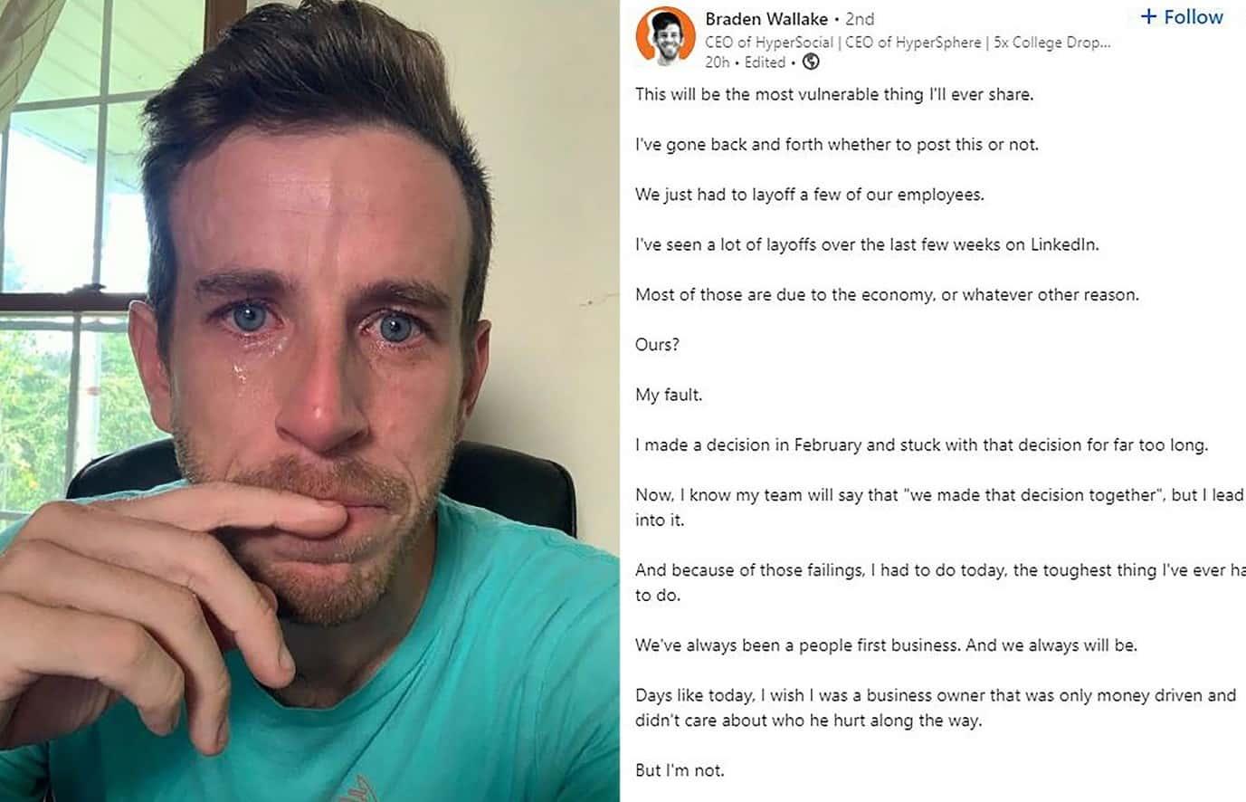Braden Wallake貼文。(LinkedIn)