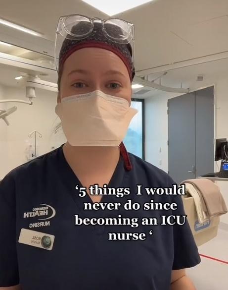 護士分享永遠不會做的5件事情,引網民熱議。(網上片段)