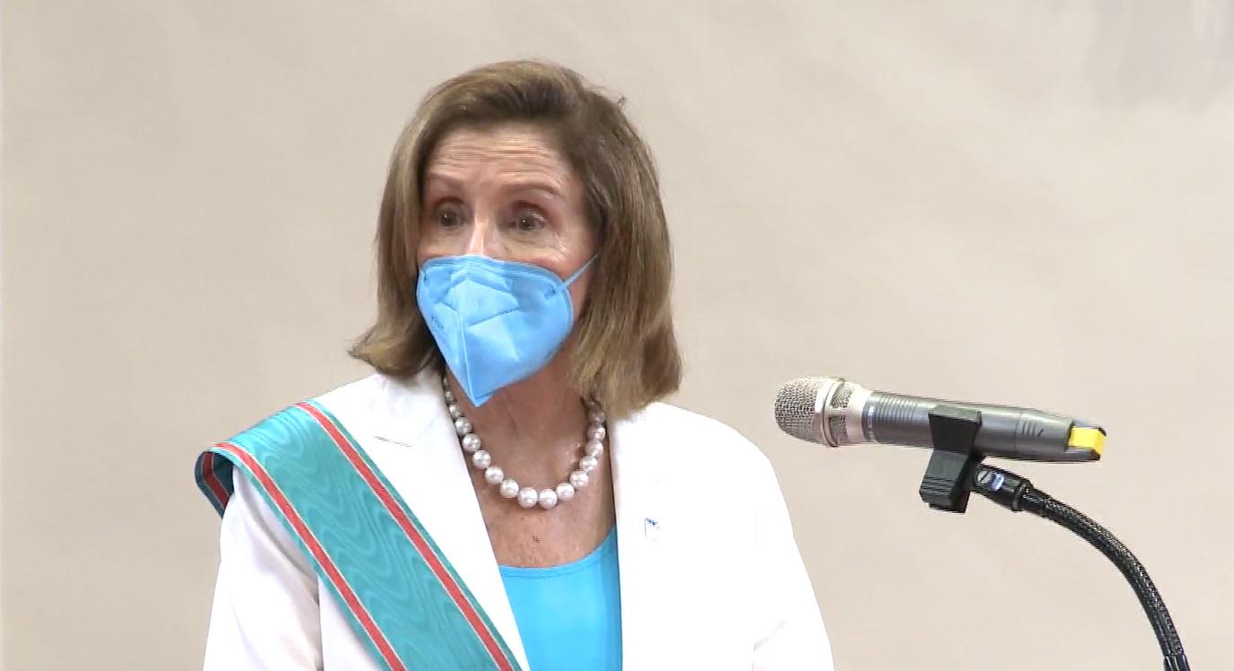 佩洛西指,美國對保護台灣民主是堅定不移。(蔡英文fb截圖)