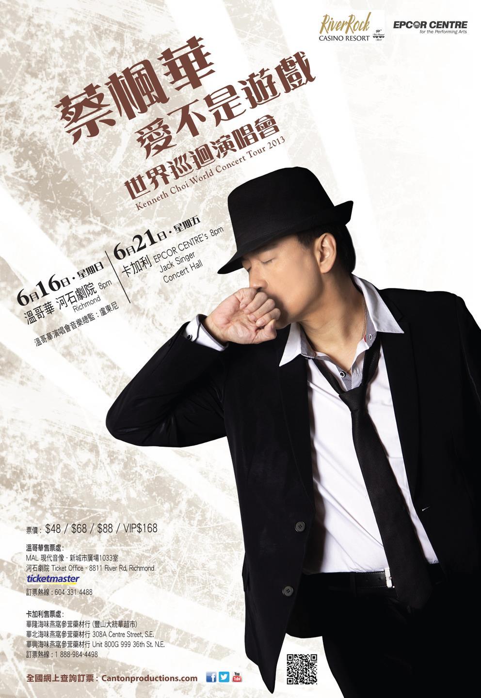 2013年世界巡迴演唱會海報。