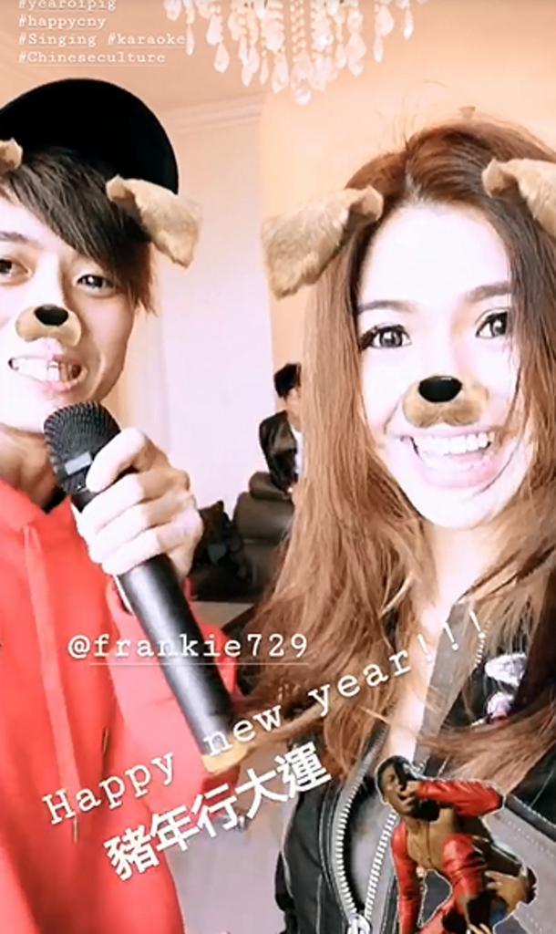 Frankie與陳偉琪在新年時會一齊拜年。