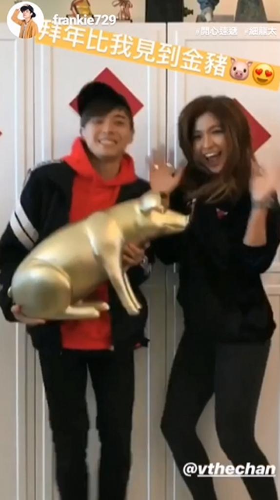 Frankie與陳偉琪在新年時會一齊拜年。