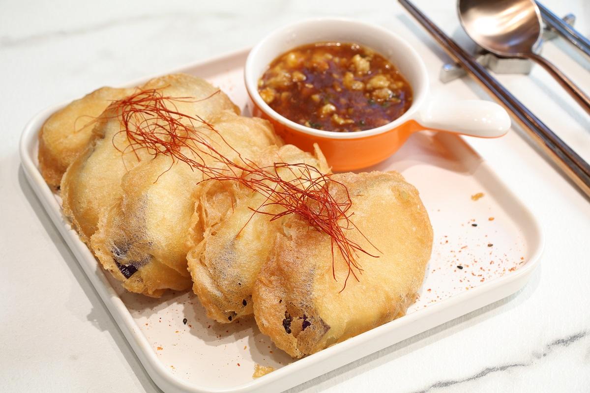 脆皮魚香茄子($58)