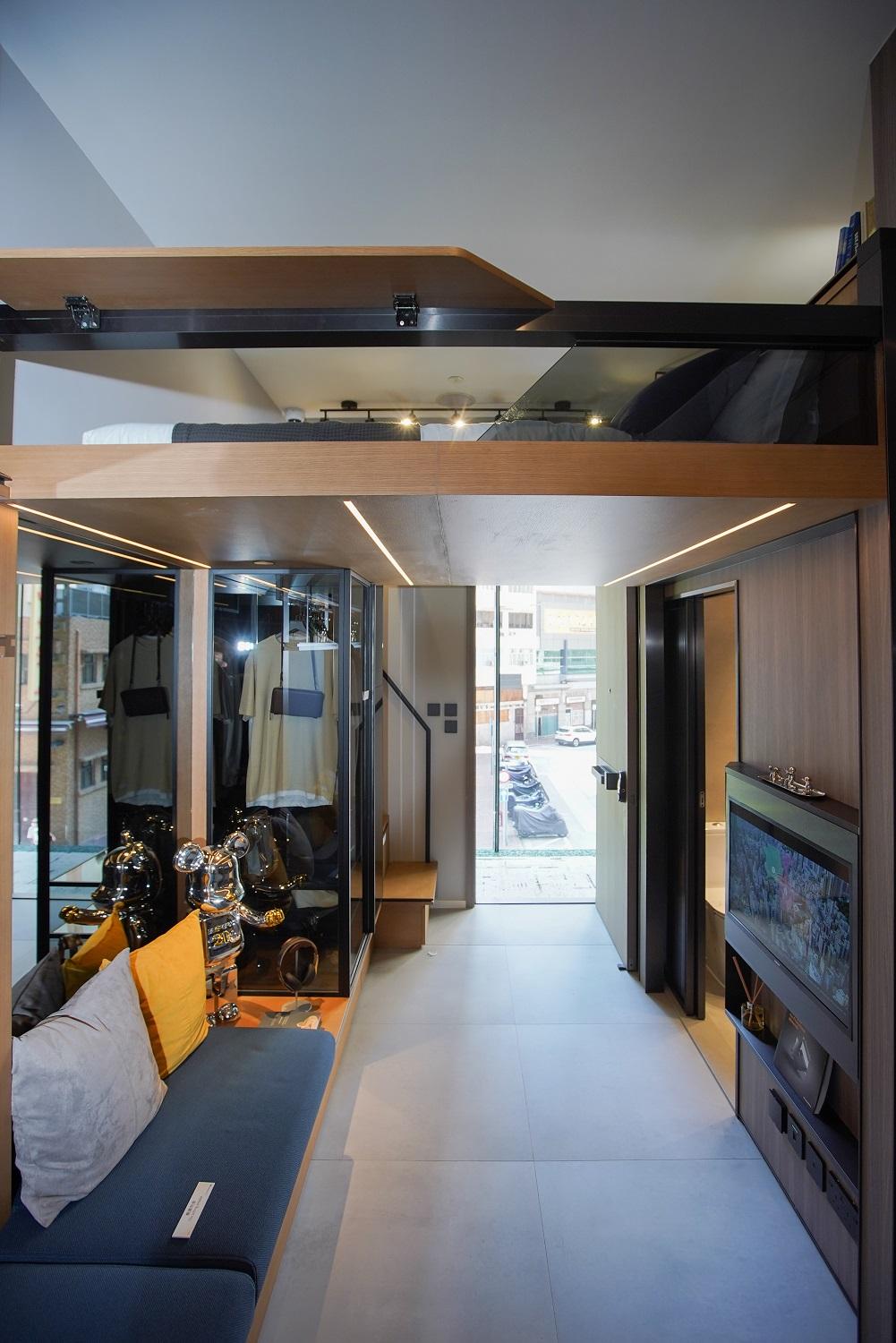 大角咀新盤|Larchwood開放式示位 樓高3.5米分隔上下層娛樂區及寢區