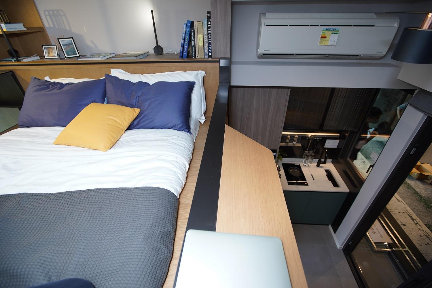 大角咀新盤|Larchwood開放式示位 樓高3.5米分隔上下層娛樂區及寢區