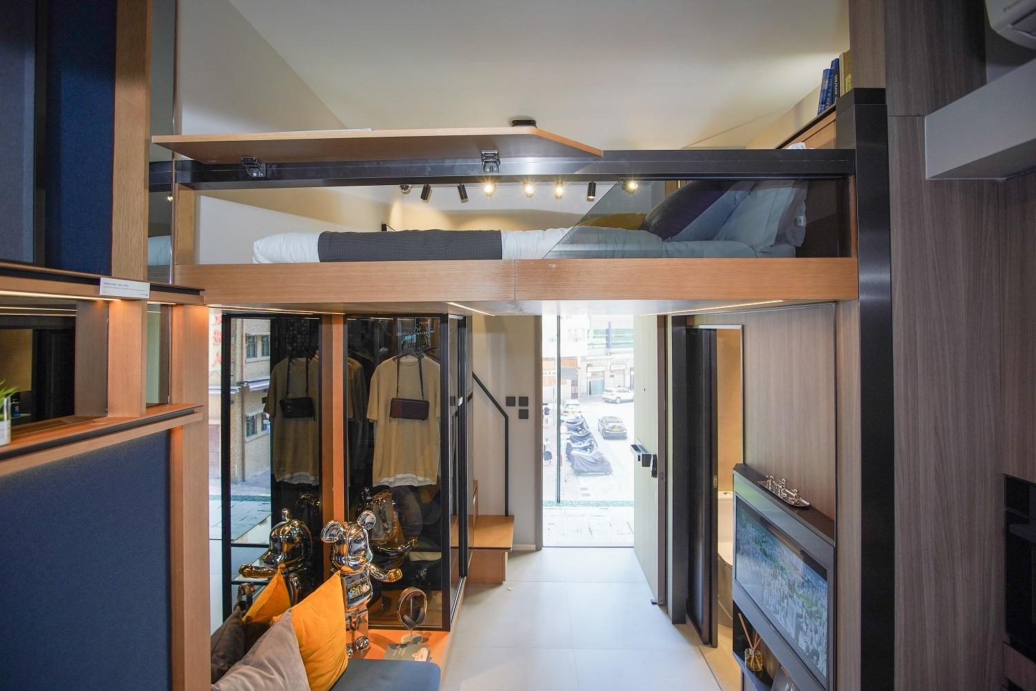 大角咀新盤|Larchwood開放式示位 樓高3.5米分隔上下層娛樂區及寢區