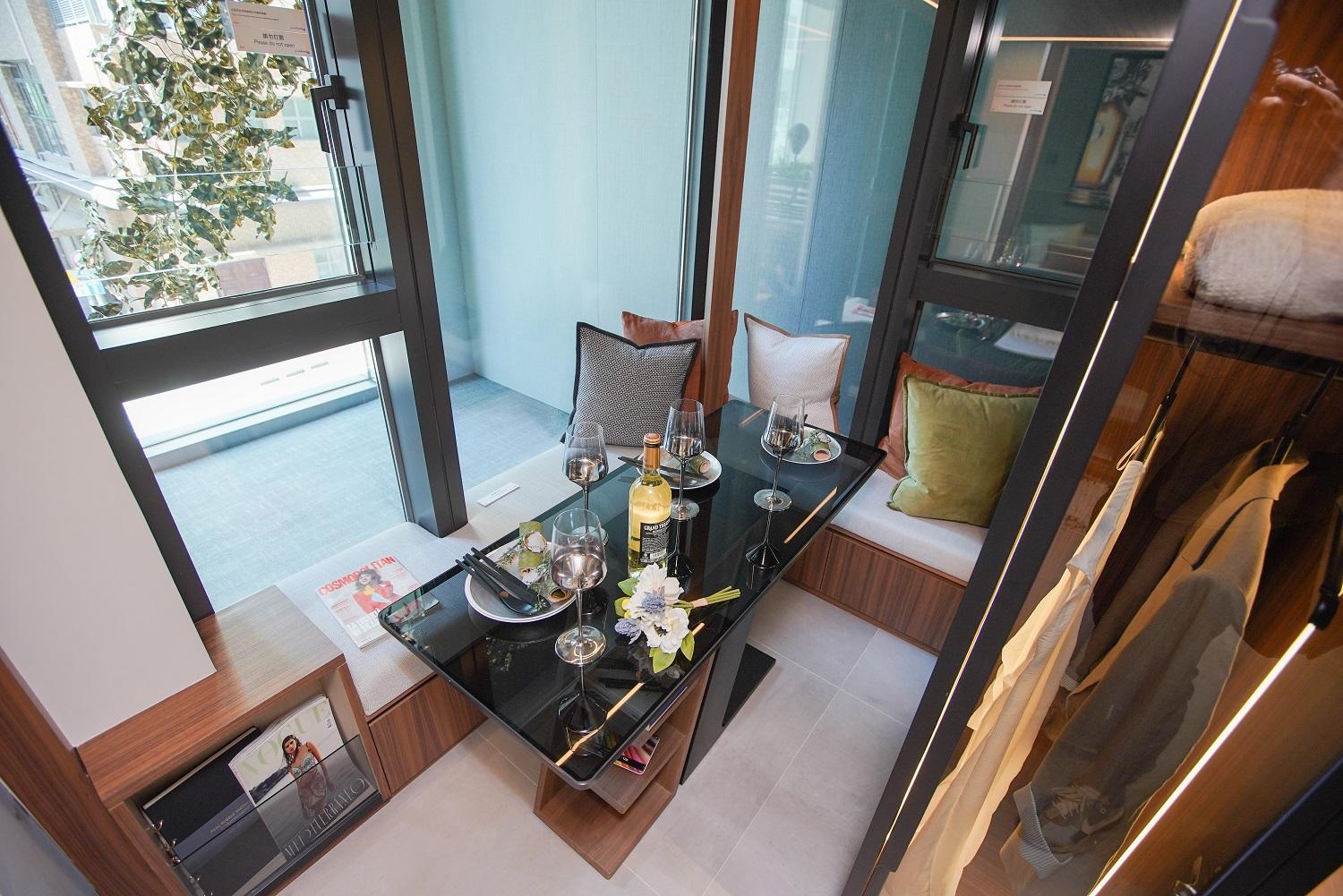 大角咀新盤|Larchwood面積267方呎一房 特大露台可放小梳化