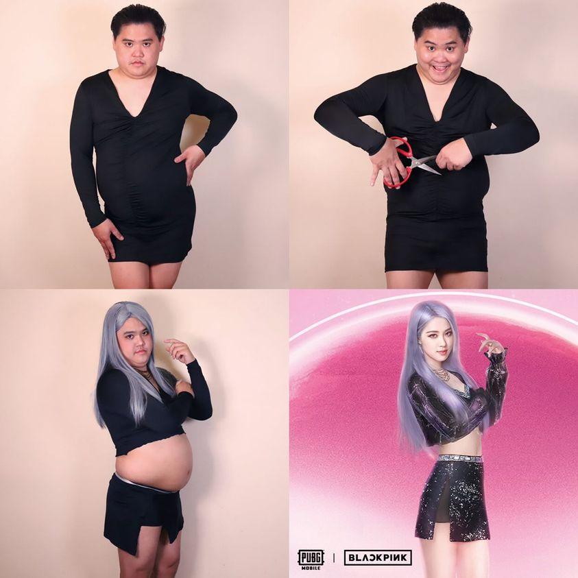 「Lowcostcosplay」近日玩盡BLACKPINK成員們的最新造型。