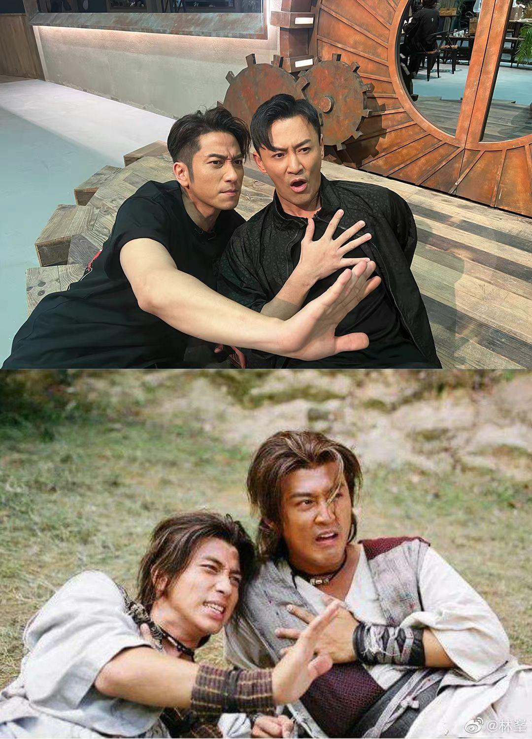 林峯與吳卓羲正演出內地綜藝節目《披荊斬棘2》。